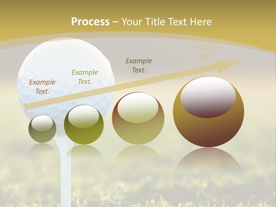 A Golf Ball On A Tee In The Grass PowerPoint Template