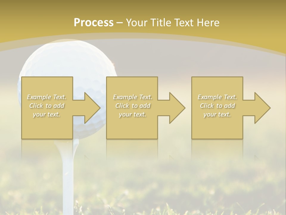 A Golf Ball On A Tee In The Grass PowerPoint Template