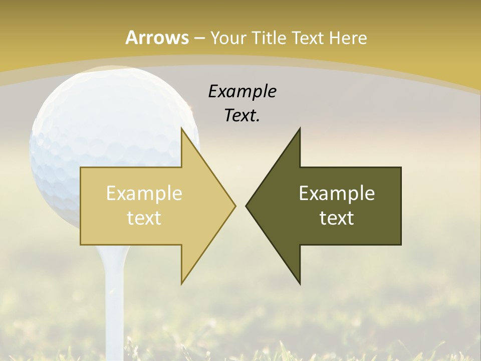 A Golf Ball On A Tee In The Grass PowerPoint Template