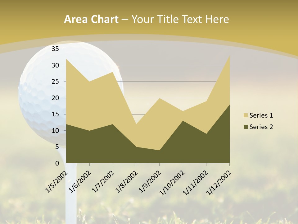 A Golf Ball On A Tee In The Grass PowerPoint Template