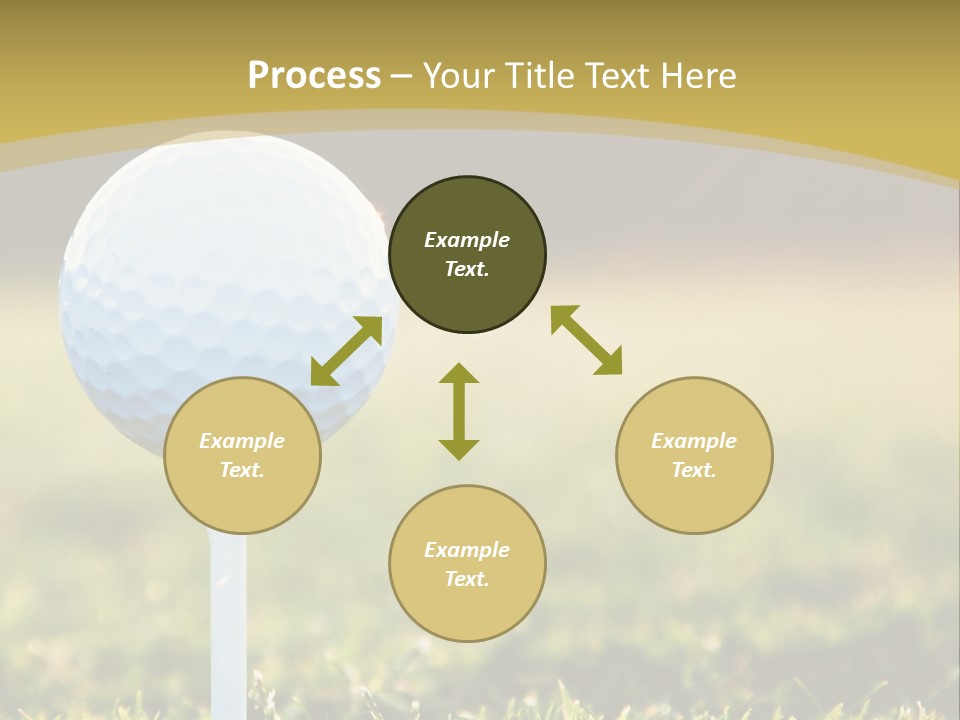 A Golf Ball On A Tee In The Grass PowerPoint Template