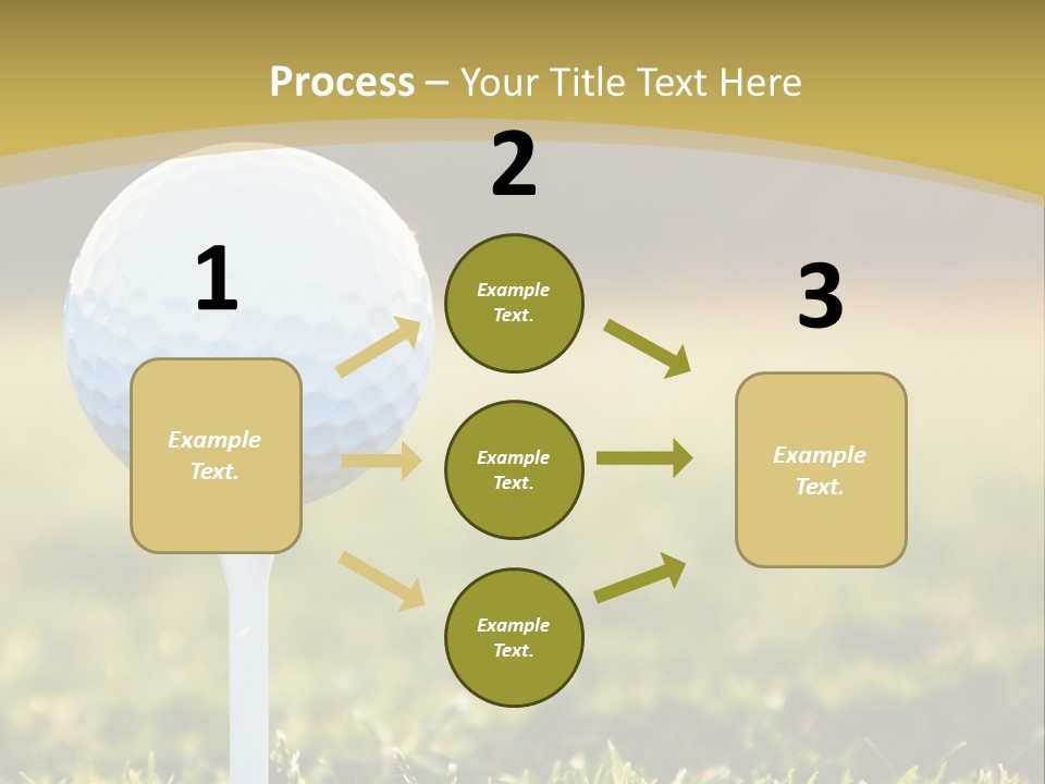 A Golf Ball On A Tee In The Grass PowerPoint Template