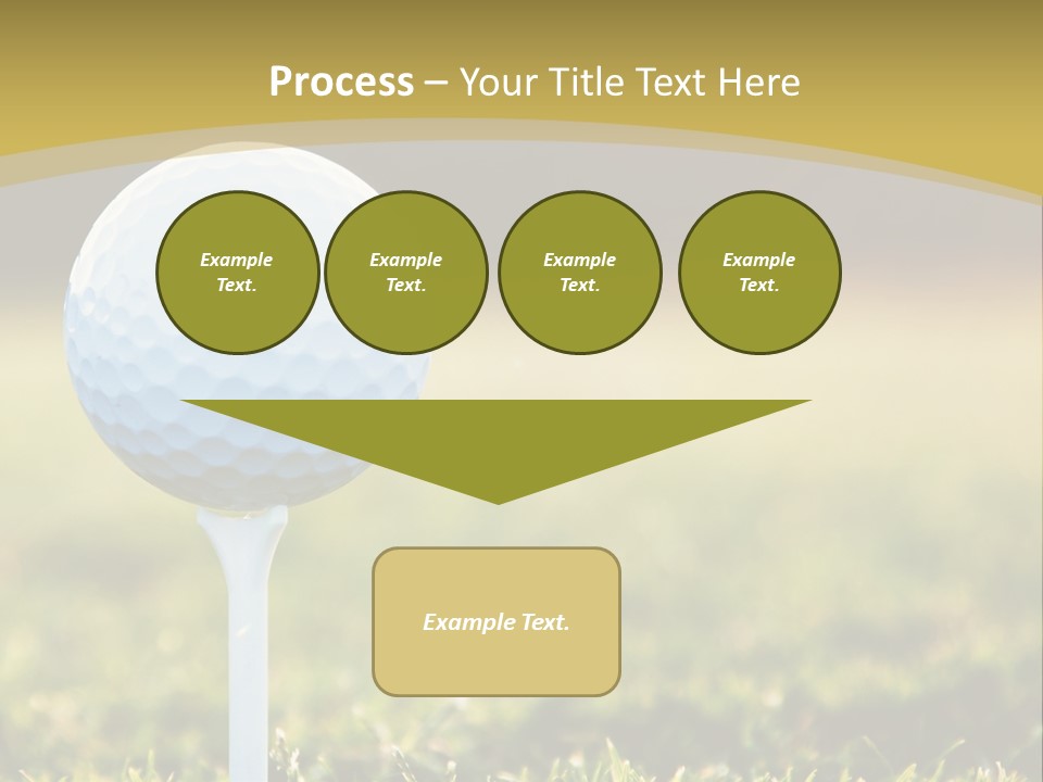 A Golf Ball On A Tee In The Grass PowerPoint Template