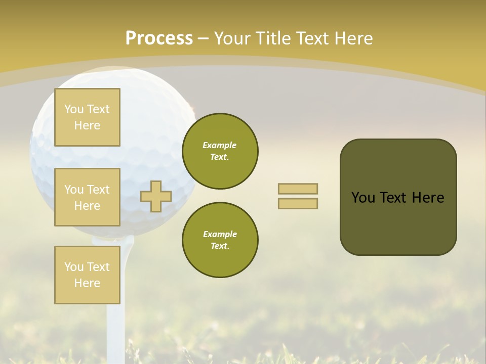 A Golf Ball On A Tee In The Grass PowerPoint Template
