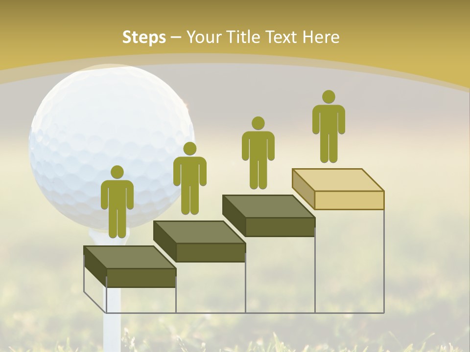 A Golf Ball On A Tee In The Grass PowerPoint Template
