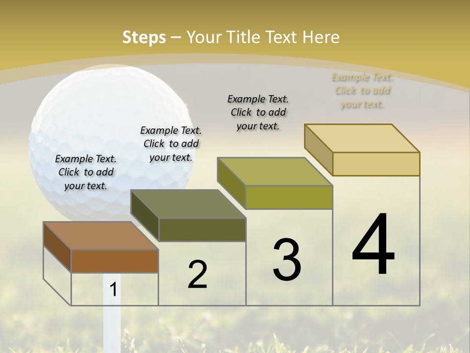 A Golf Ball On A Tee In The Grass PowerPoint Template