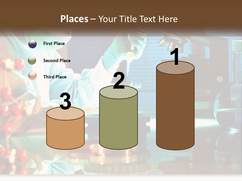 A Man In A Lab Coat Is Doing Something PowerPoint Template