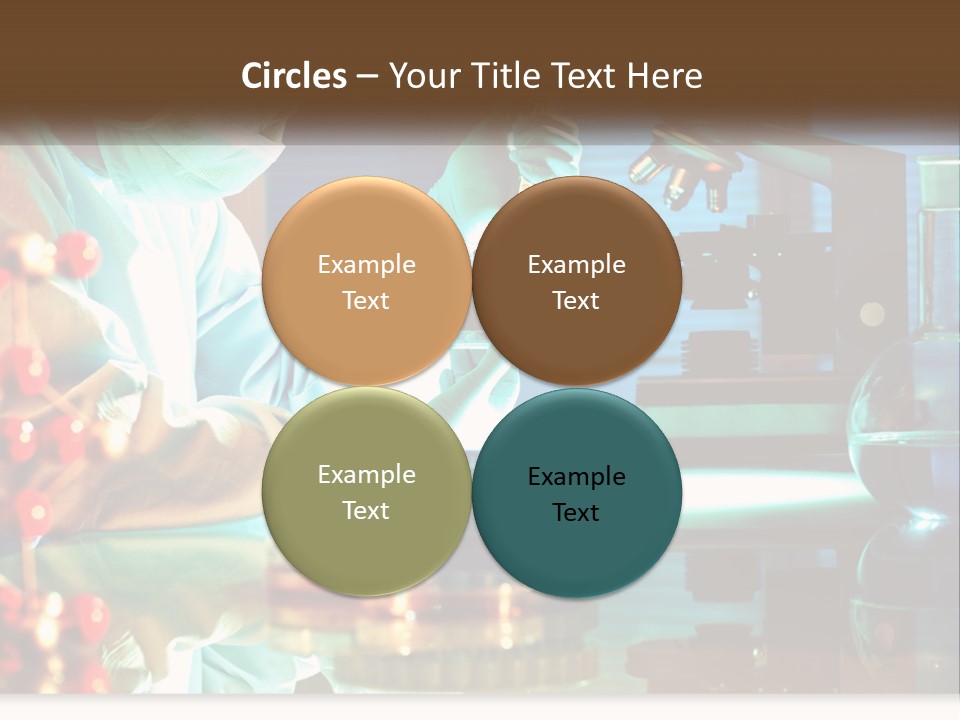 A Man In A Lab Coat Is Doing Something PowerPoint Template