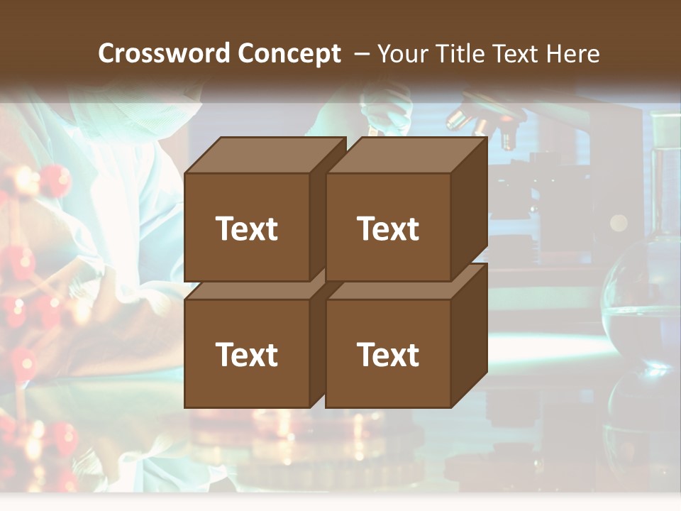 A Man In A Lab Coat Is Doing Something PowerPoint Template