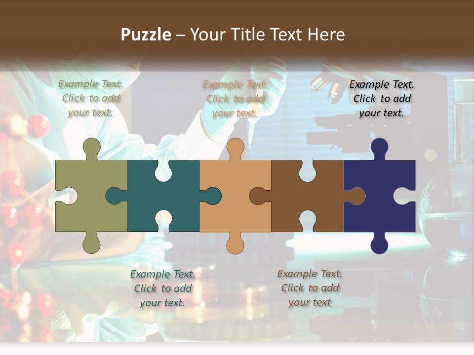 A Man In A Lab Coat Is Doing Something PowerPoint Template