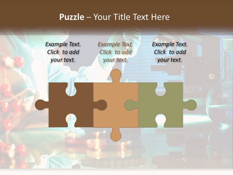 A Man In A Lab Coat Is Doing Something PowerPoint Template