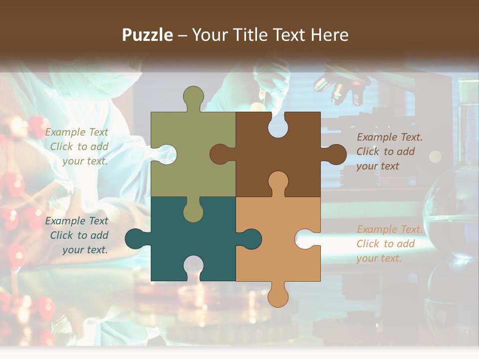 A Man In A Lab Coat Is Doing Something PowerPoint Template