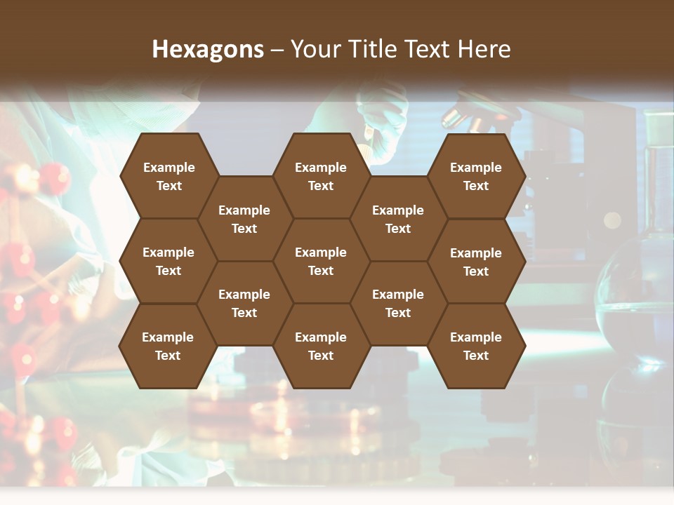 A Man In A Lab Coat Is Doing Something PowerPoint Template