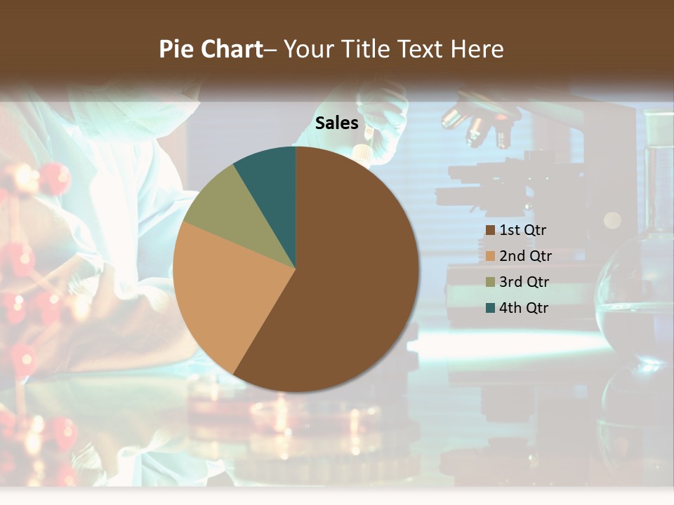 A Man In A Lab Coat Is Doing Something PowerPoint Template
