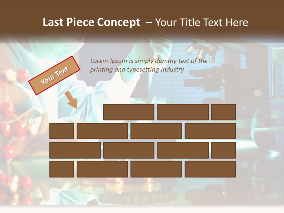 A Man In A Lab Coat Is Doing Something PowerPoint Template