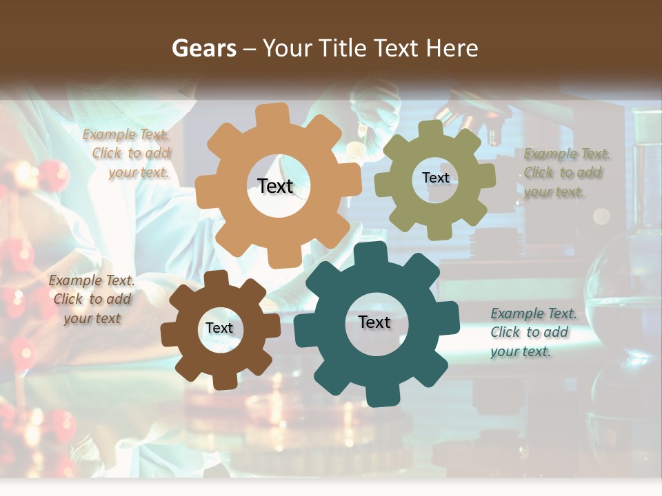 A Man In A Lab Coat Is Doing Something PowerPoint Template