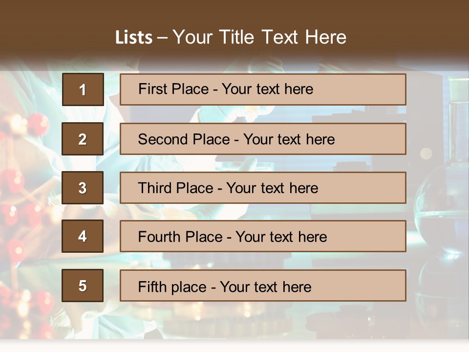 A Man In A Lab Coat Is Doing Something PowerPoint Template