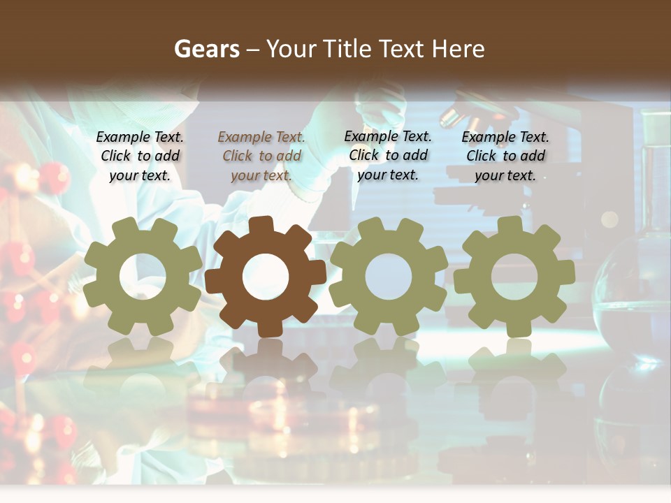 A Man In A Lab Coat Is Doing Something PowerPoint Template