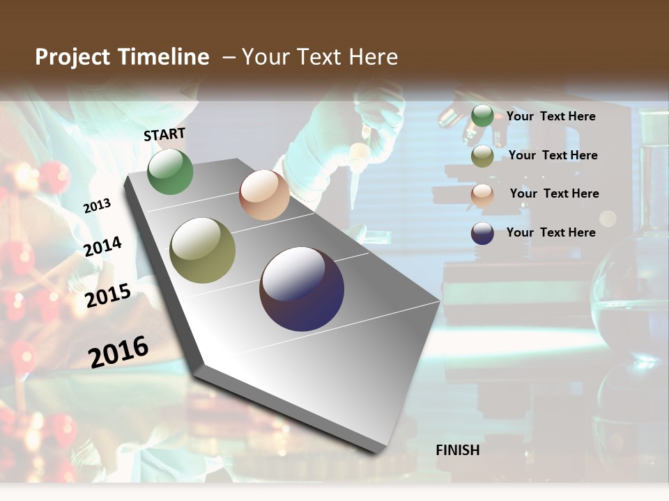 A Man In A Lab Coat Is Doing Something PowerPoint Template