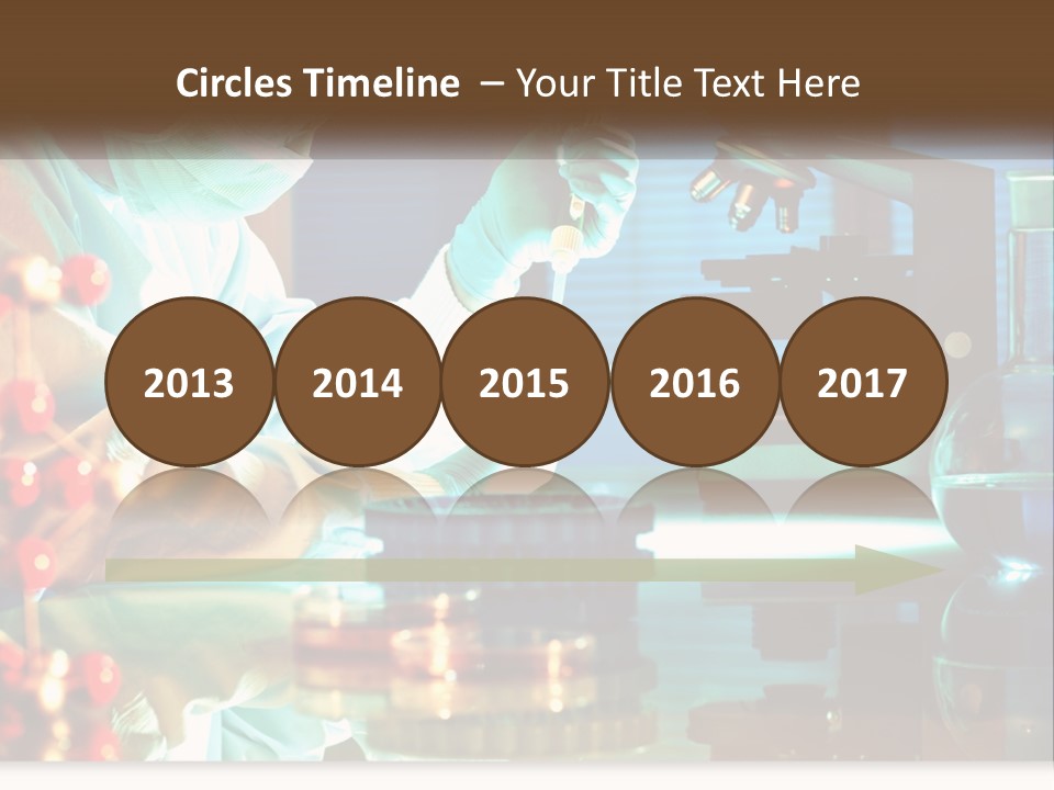 A Man In A Lab Coat Is Doing Something PowerPoint Template