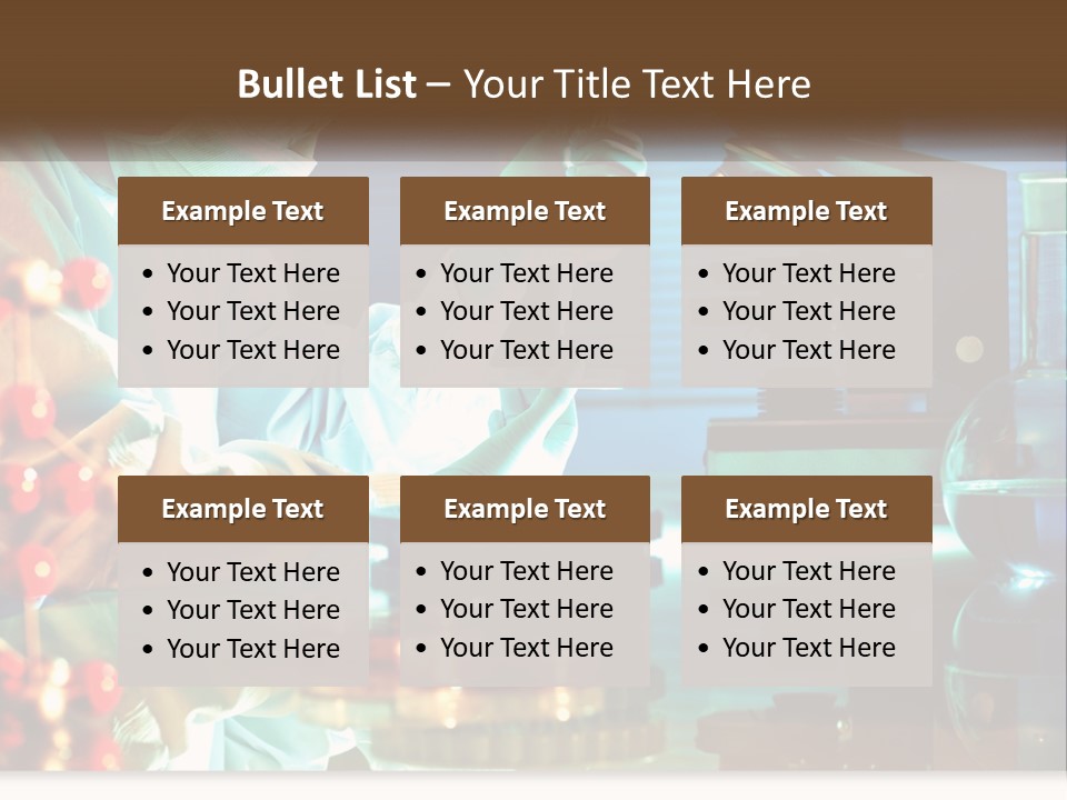 A Man In A Lab Coat Is Doing Something PowerPoint Template