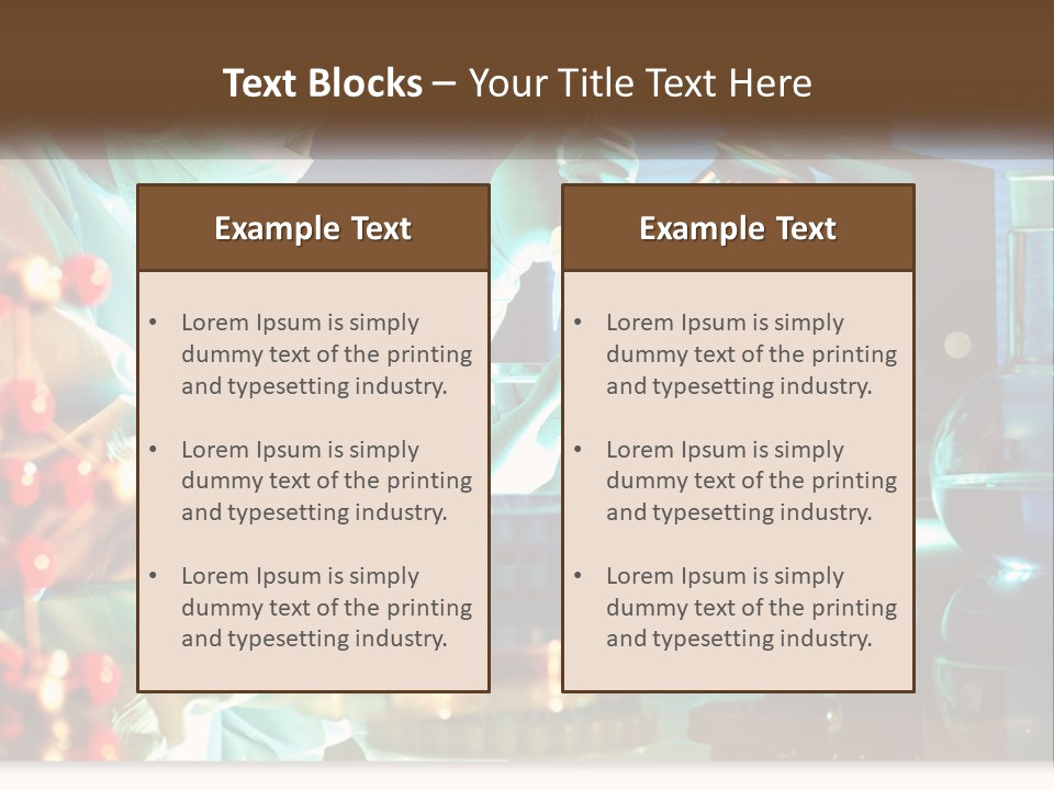 A Man In A Lab Coat Is Doing Something PowerPoint Template