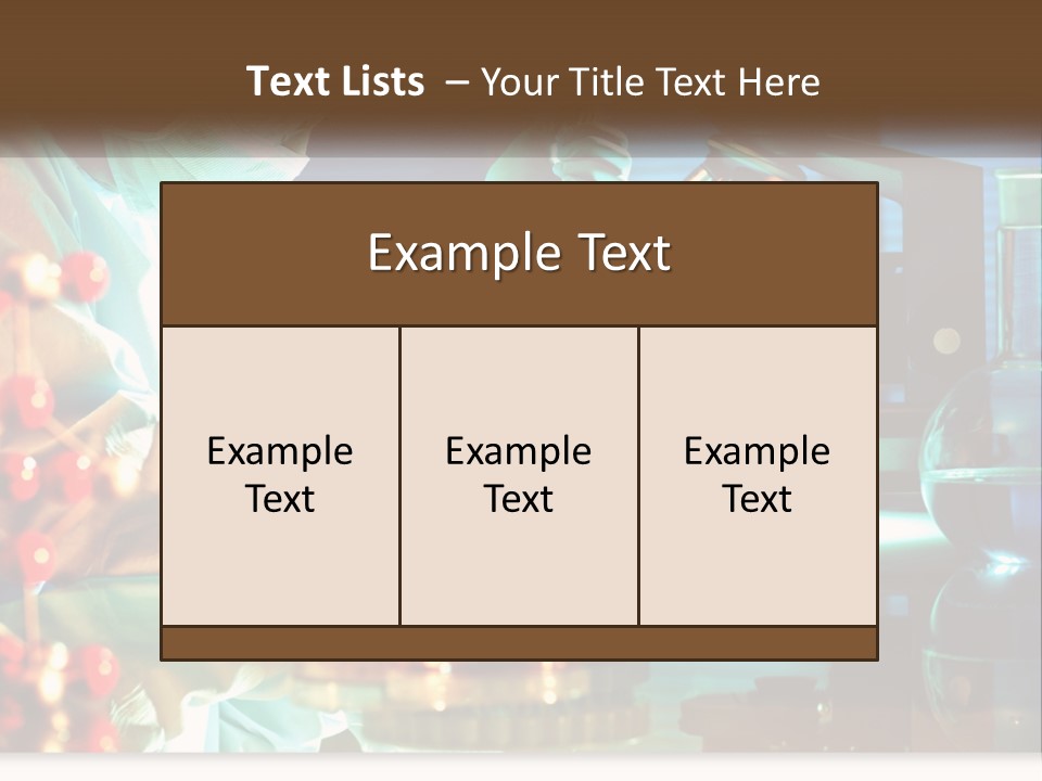 A Man In A Lab Coat Is Doing Something PowerPoint Template