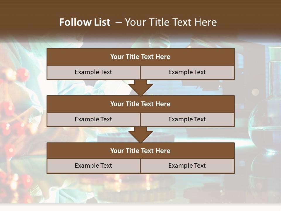 A Man In A Lab Coat Is Doing Something PowerPoint Template