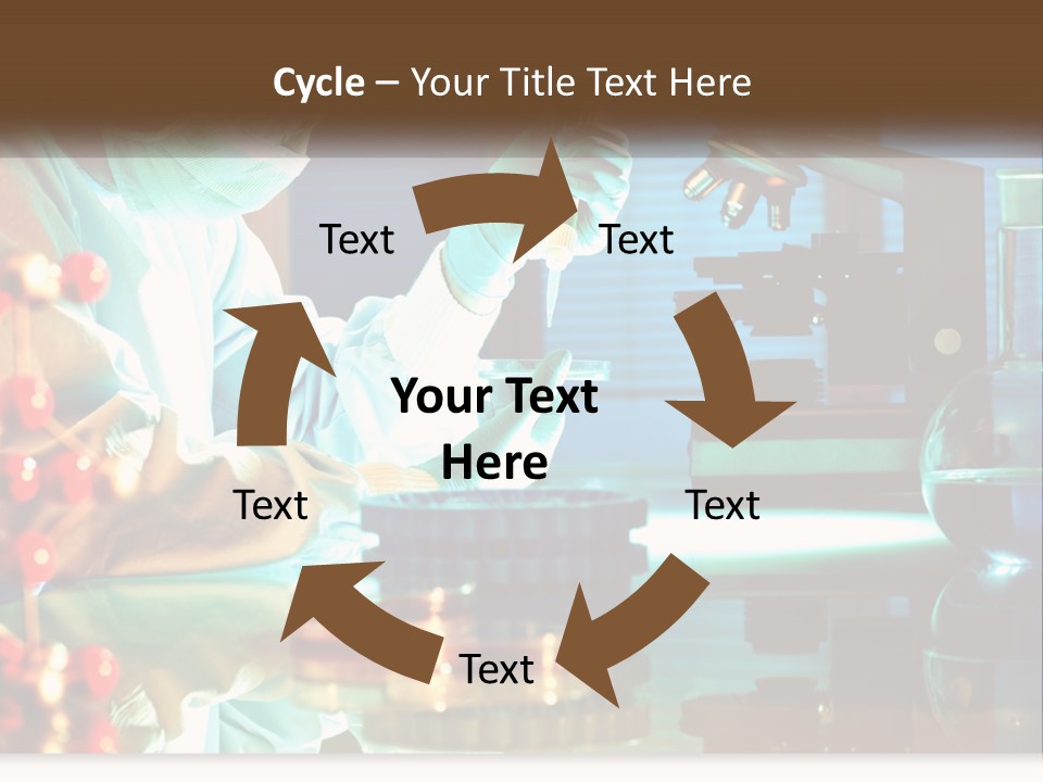 A Man In A Lab Coat Is Doing Something PowerPoint Template