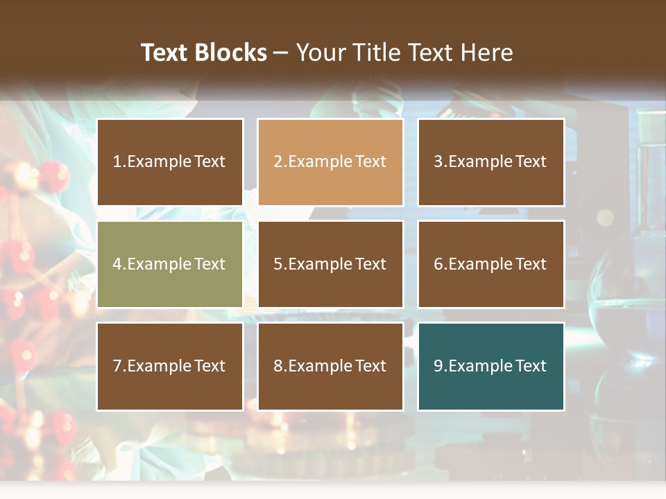 A Man In A Lab Coat Is Doing Something PowerPoint Template