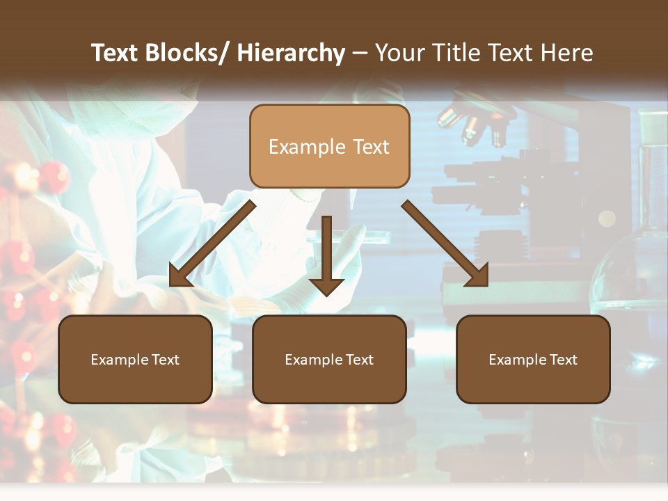 A Man In A Lab Coat Is Doing Something PowerPoint Template