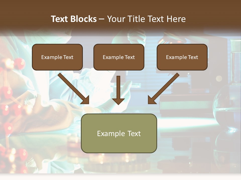 A Man In A Lab Coat Is Doing Something PowerPoint Template