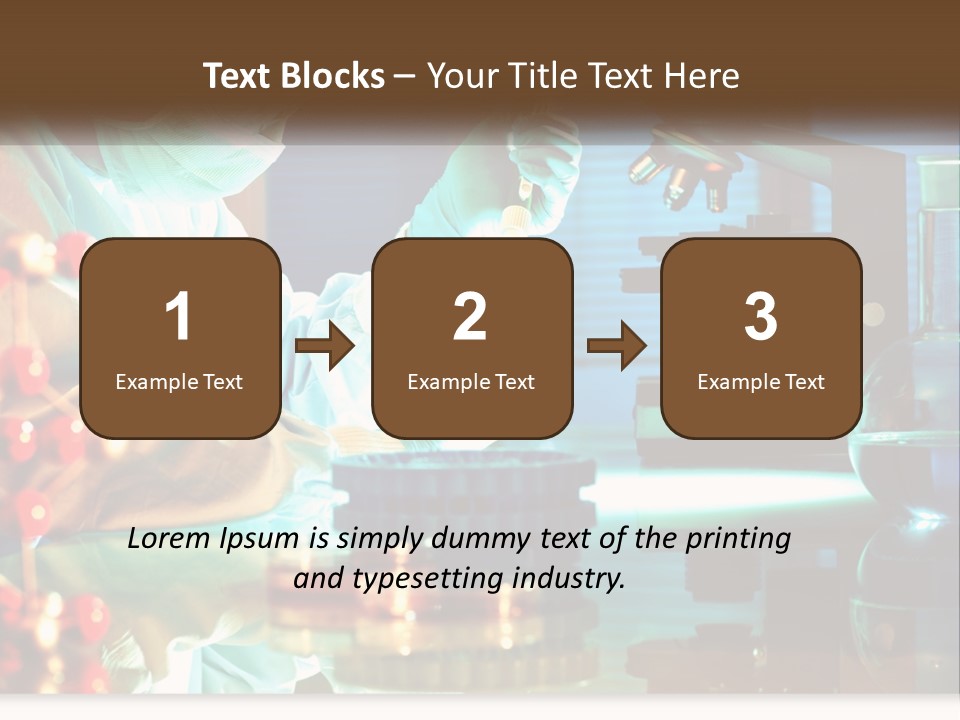 A Man In A Lab Coat Is Doing Something PowerPoint Template