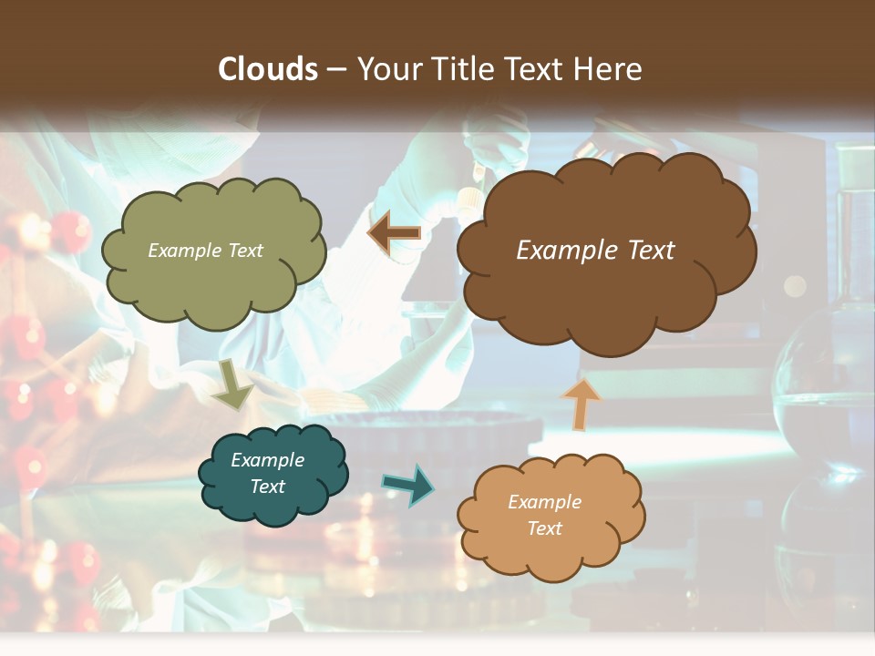 A Man In A Lab Coat Is Doing Something PowerPoint Template