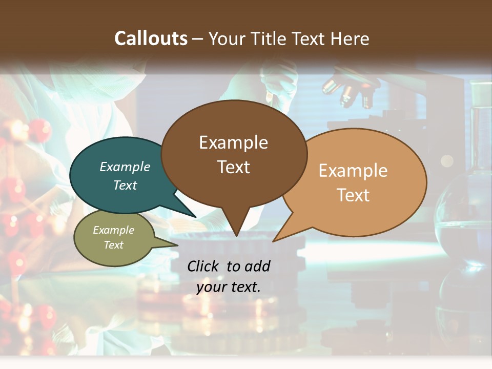 A Man In A Lab Coat Is Doing Something PowerPoint Template