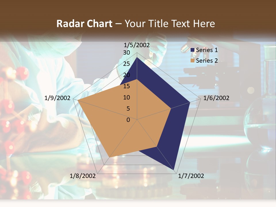 A Man In A Lab Coat Is Doing Something PowerPoint Template