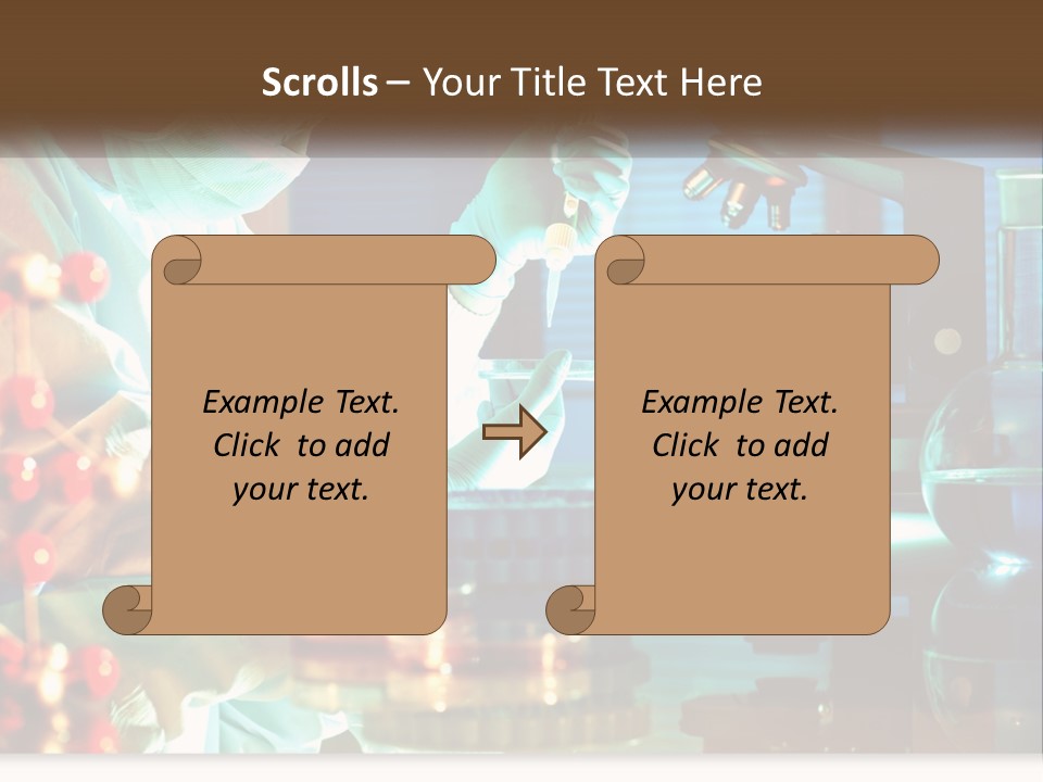 A Man In A Lab Coat Is Doing Something PowerPoint Template