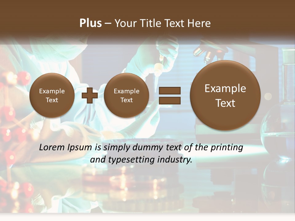 A Man In A Lab Coat Is Doing Something PowerPoint Template