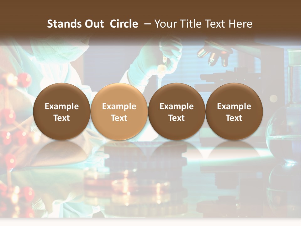 A Man In A Lab Coat Is Doing Something PowerPoint Template