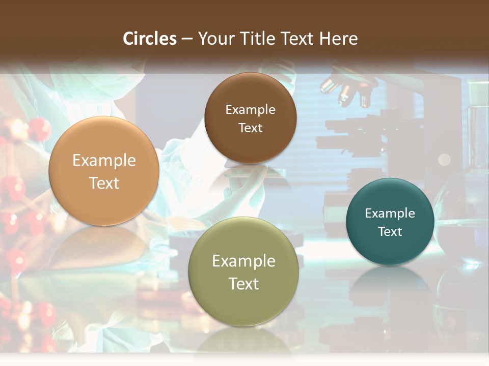 A Man In A Lab Coat Is Doing Something PowerPoint Template