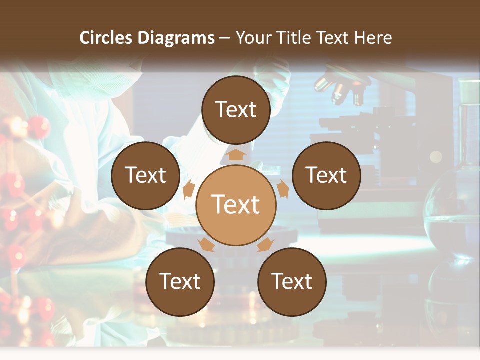 A Man In A Lab Coat Is Doing Something PowerPoint Template
