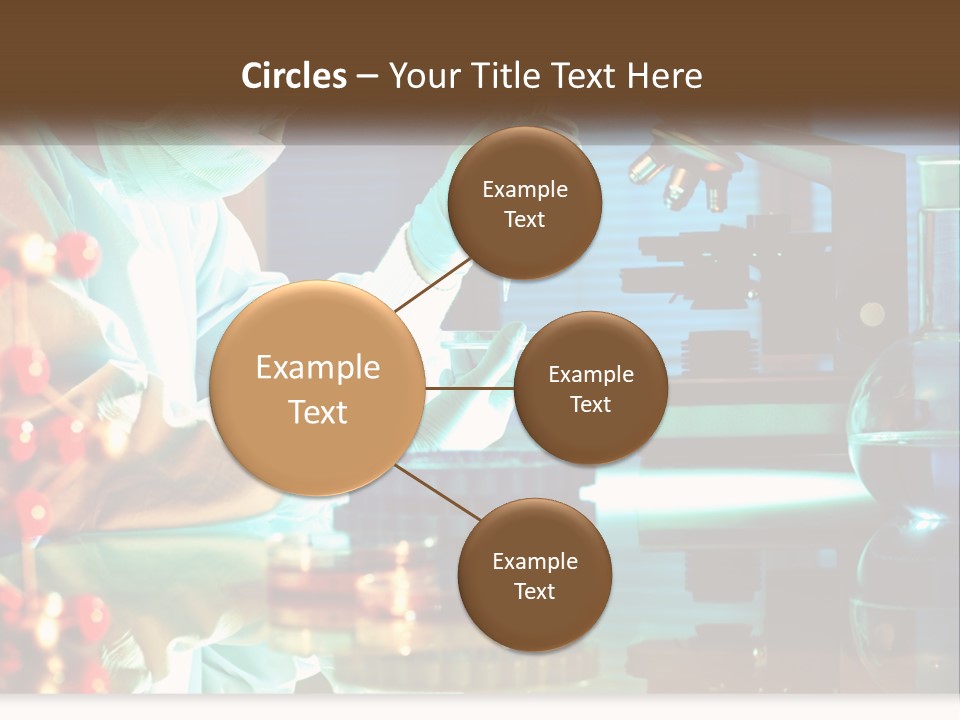 A Man In A Lab Coat Is Doing Something PowerPoint Template