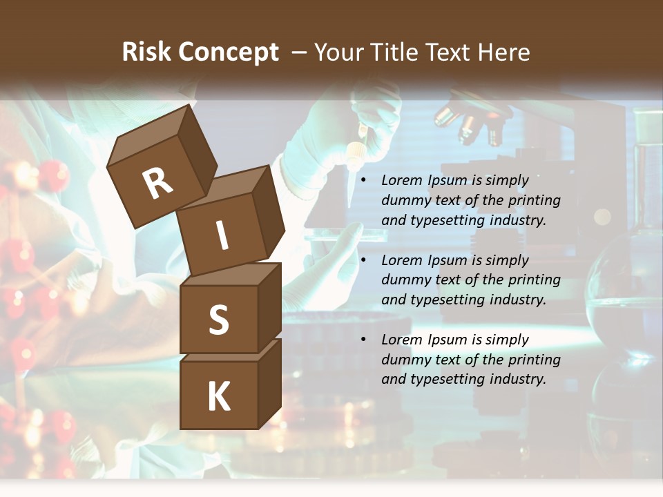 A Man In A Lab Coat Is Doing Something PowerPoint Template