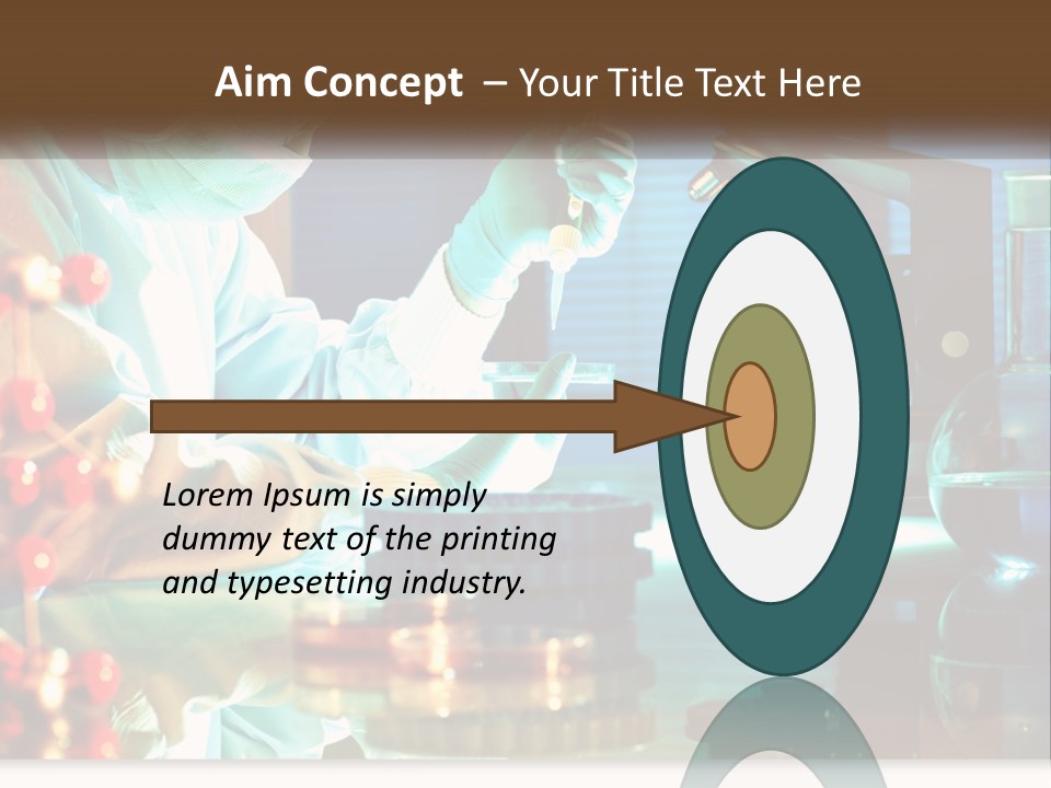 A Man In A Lab Coat Is Doing Something PowerPoint Template