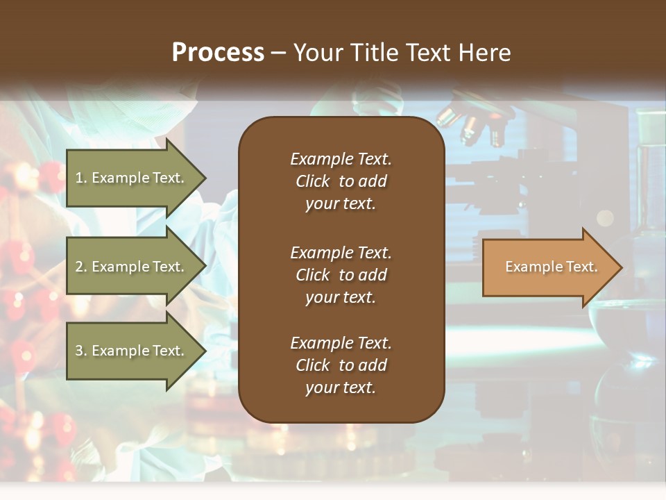A Man In A Lab Coat Is Doing Something PowerPoint Template