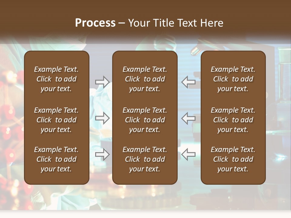 A Man In A Lab Coat Is Doing Something PowerPoint Template