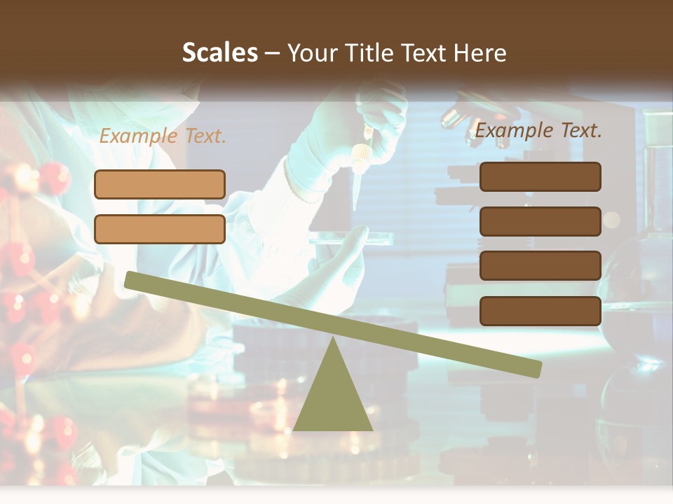 A Man In A Lab Coat Is Doing Something PowerPoint Template