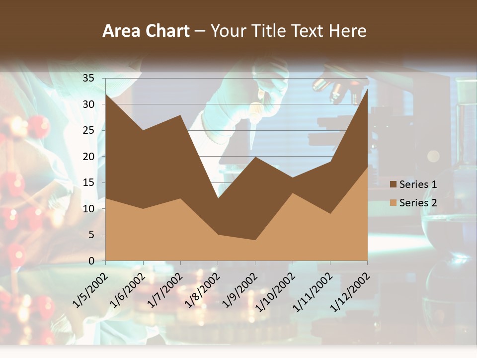 A Man In A Lab Coat Is Doing Something PowerPoint Template