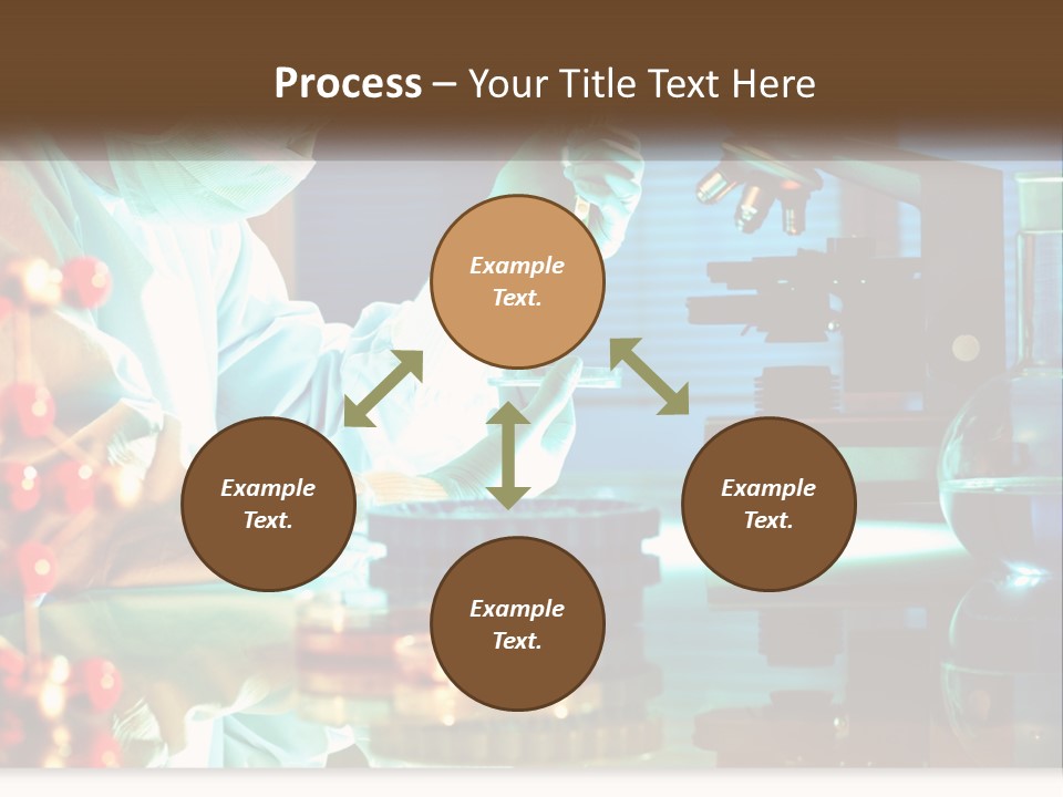 A Man In A Lab Coat Is Doing Something PowerPoint Template