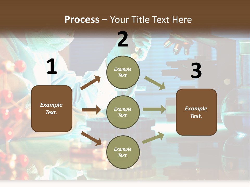 A Man In A Lab Coat Is Doing Something PowerPoint Template